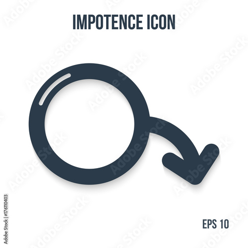 Impotence icon in flat style