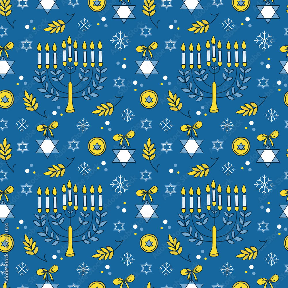 Hanukkah seamless pattern Hanukkah seamless pattern