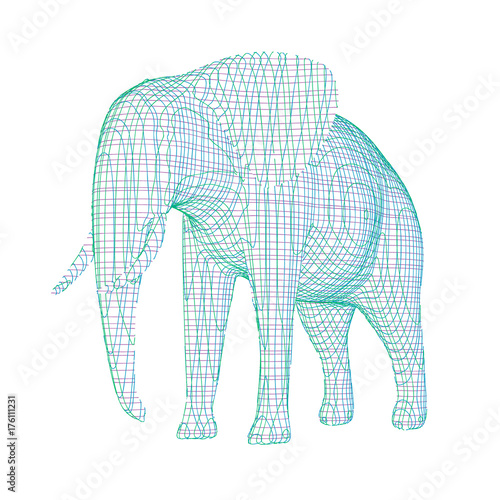 Abstract striped elephant. ...