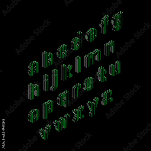 Alphabet letters of lines. ...