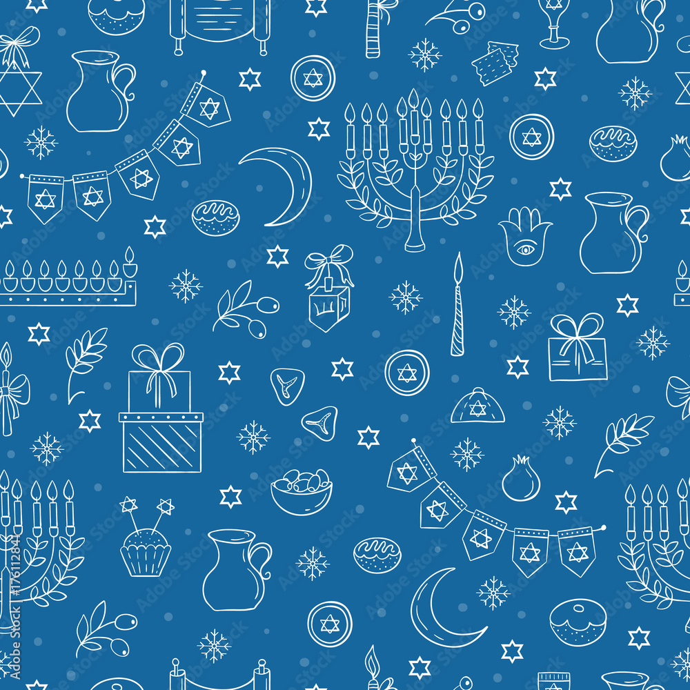 Hanukkah seamless pattern Hanukkah seamless pattern