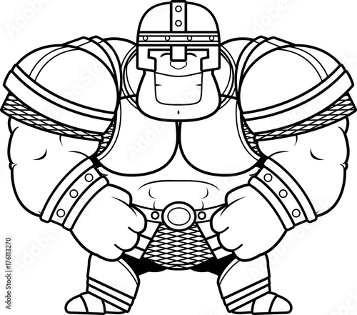 Smiling Cartoon Warrior
