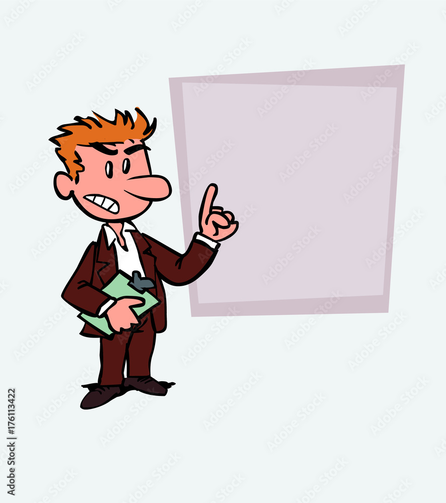 White businessman decided, somewhat angry. Is showing, as in a presentation, the data you want. White businessman decided, somewhat angry. Is showing, as in a presentation, the data you want.