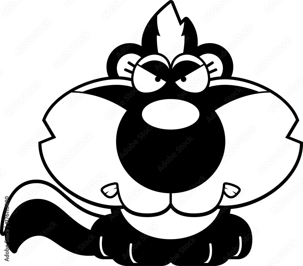 Fototapeta premium Cartoon Skunk Angry