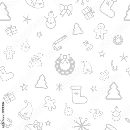 vector illustration of christmas and new year seamless pattern