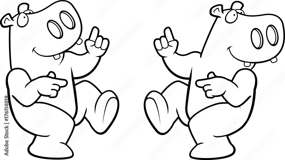 Fototapeta premium Hippo Dancing