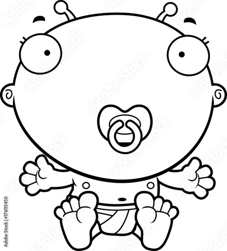 Cartoon Baby Alien Pacifier