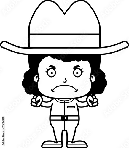Cartoon Angry Cowboy Girl © corythoman