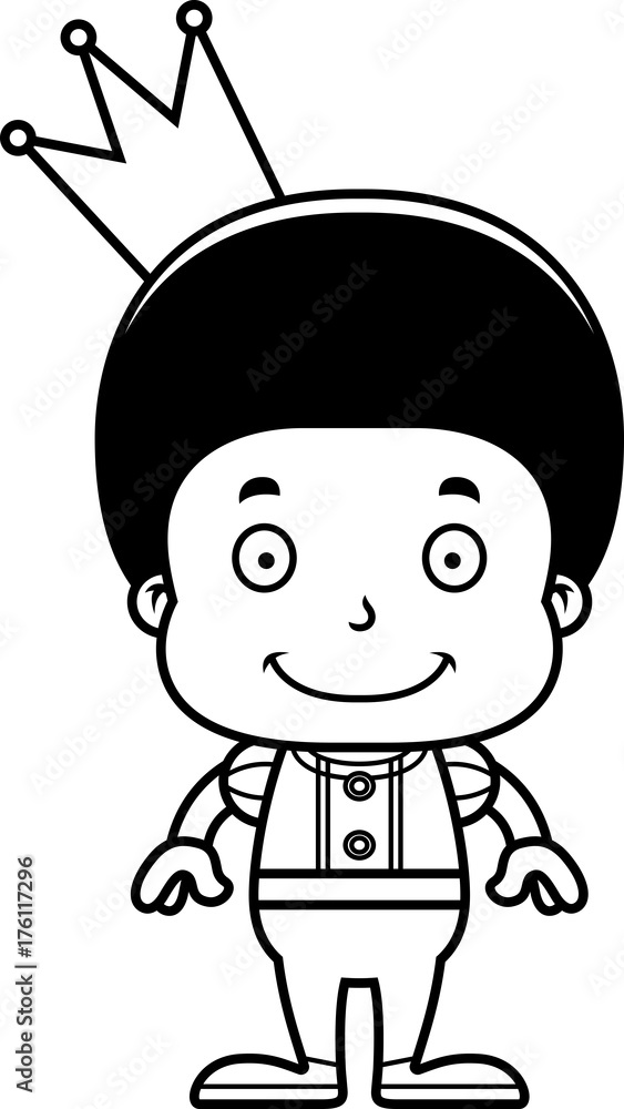 Cartoon Smiling Prince Boy Cartoon Smiling Prince Boy