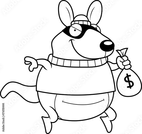 Cartoon Wallaby Burglar