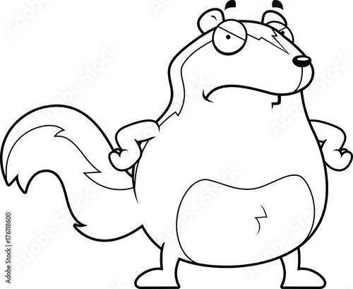 Cartoon Skunk Angry