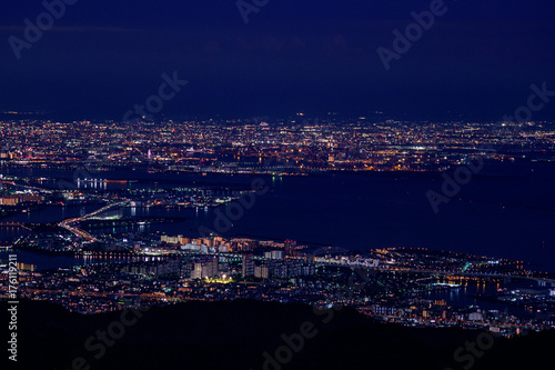 六甲山から見る神戸の夜景