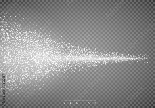 Water spray mist of atomizer. On a transparent background. Vector cosmetic effect illustration