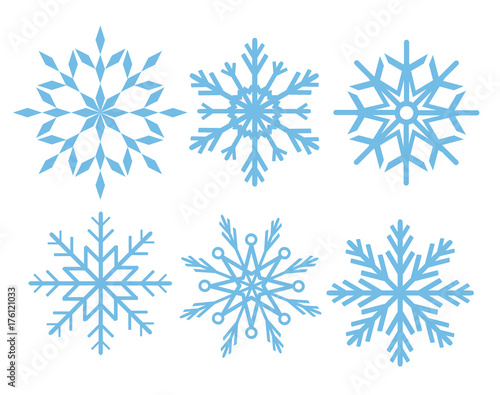 Set of beautiful snowflakes for your design, stock vector illustration