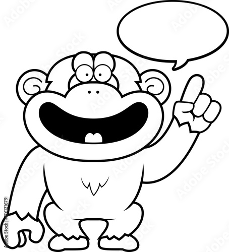 Cartoon Chimpanzee Talking
