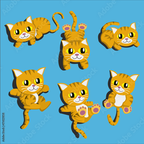 cartoon cute cat vecture