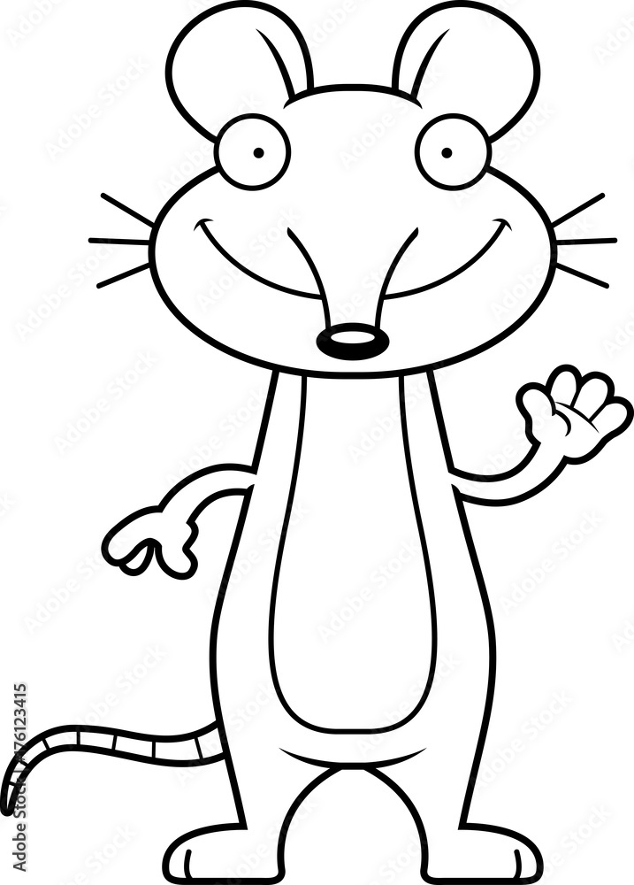 Cartoon Mouse Waving Cartoon Mouse Waving
