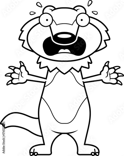 Scared Cartoon Wolverine