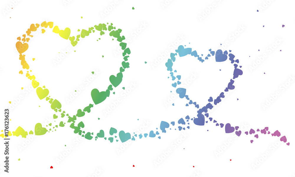 Obraz premium vector background with colored hearts