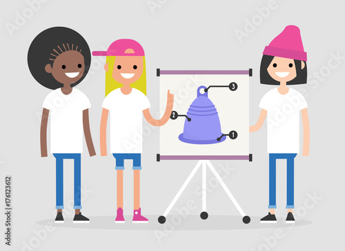 Menstrual cup, conceptual illustration