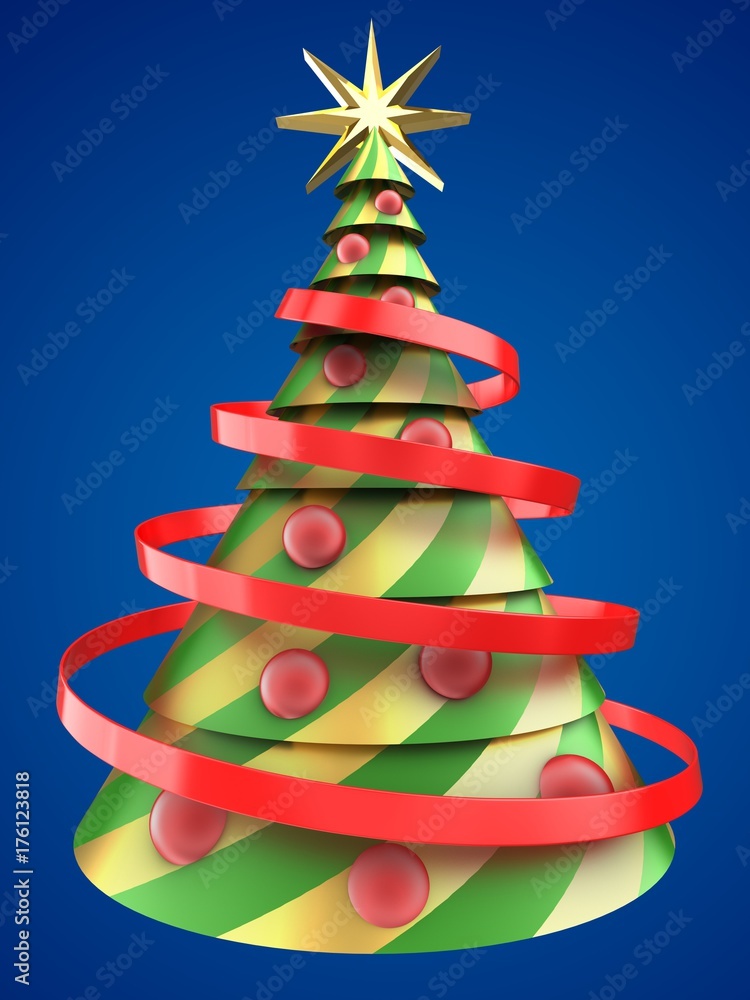 3d abstract Christmas tree 3d abstract Christmas tree