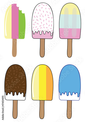Summer Ice Block Popsicles