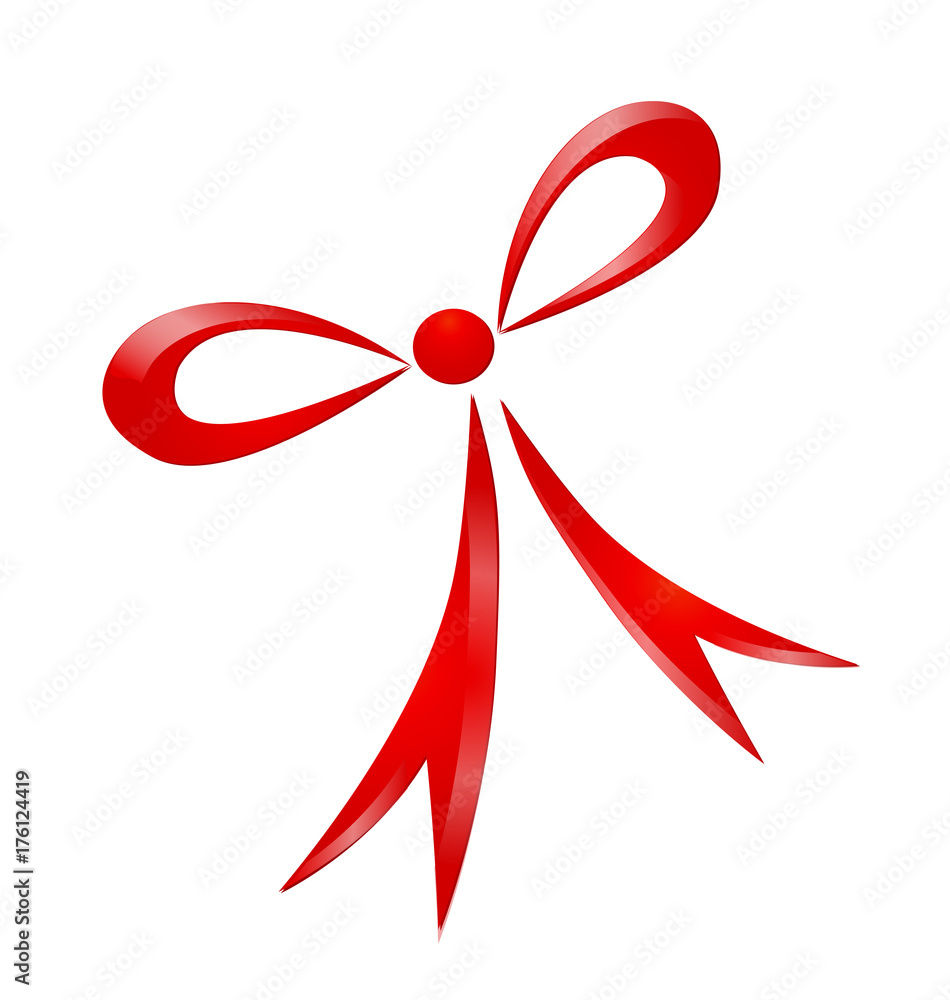 Red bow tie, icon vector symbol Red bow tie, icon vector symbol