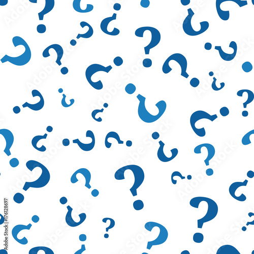 Question mark seamless pattern . Vector seamless pattern with question marks. Monochrome hipster background.