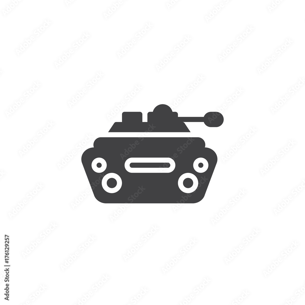 Military tank icon vector, filled flat sign, solid pictogram isolated on white. Symbol, logo illustration. Military tank icon vector, filled flat sign, solid pictogram isolated on white. Symbol, logo illustration.