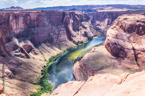 Bend of the Colorado River in Arizona. The rivers and canyons of the USA