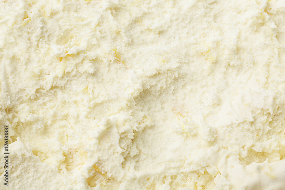 Delicious vanilla ice cream, closeup Delicious vanilla ice cream, closeup