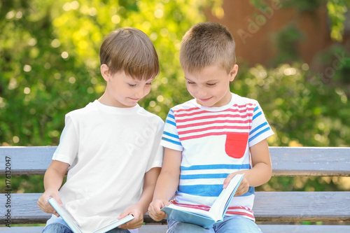 Cute little children readin...