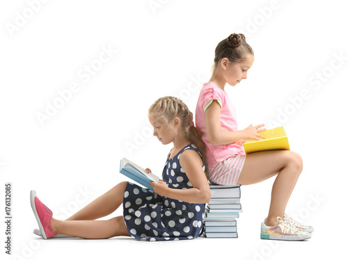 Cute little children readin...