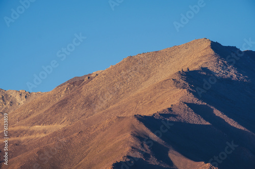 Landscape mountain with blue sky at Leh ladakh
