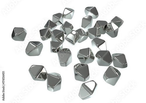 Fototapeta Titanium dioxide TiO2 nanoparticles, 3D illustration