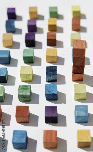 Concept: only one column is higher than the others