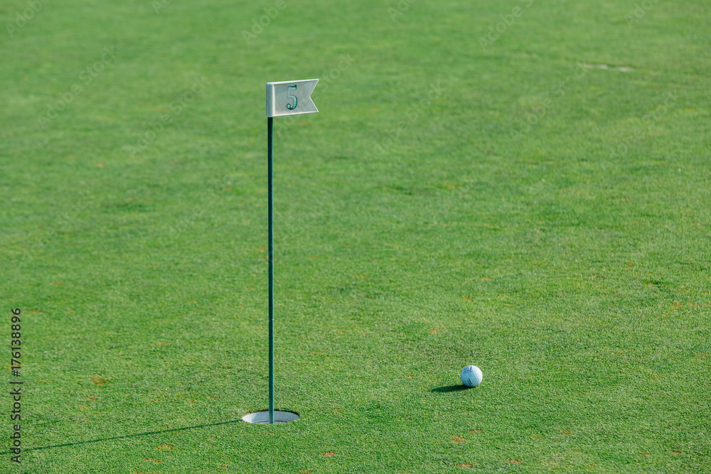 Obraz premium golf ball on green