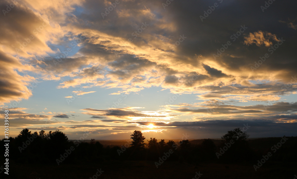 Sunset in Catskills with Clouds Sunset in Catskills with Clouds