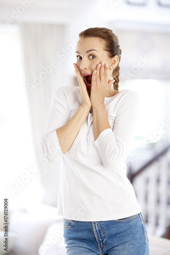 Surprised young woman