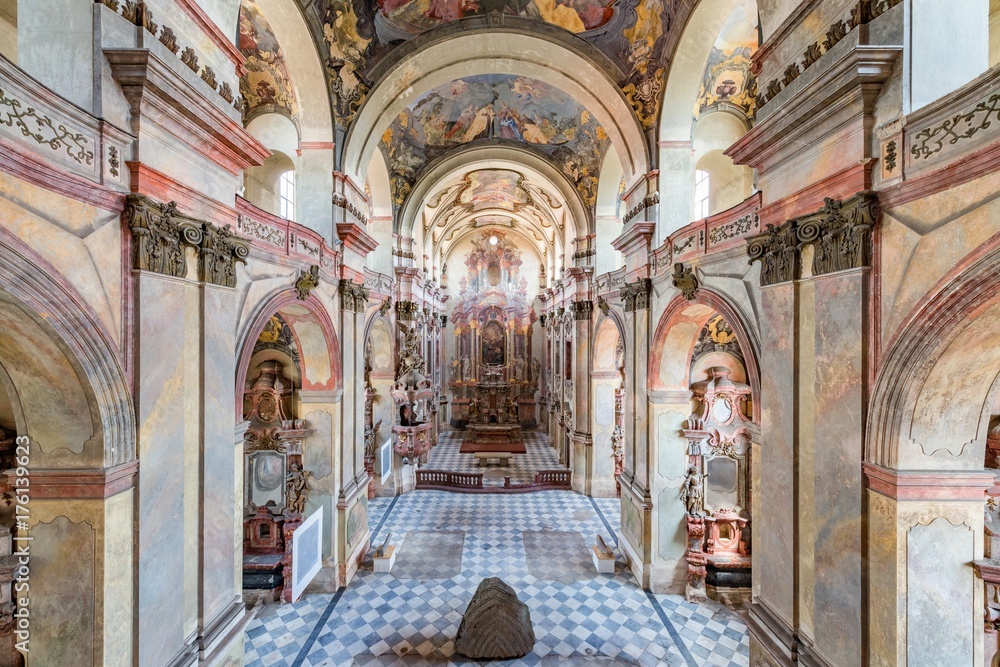 Interior of church of the Annunciation, Litomerice
