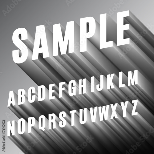3D Font Alphabet