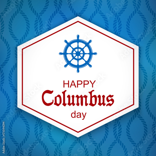 Happy Columbus day  card