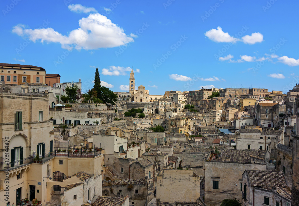 Panoramic view of Matera - italy