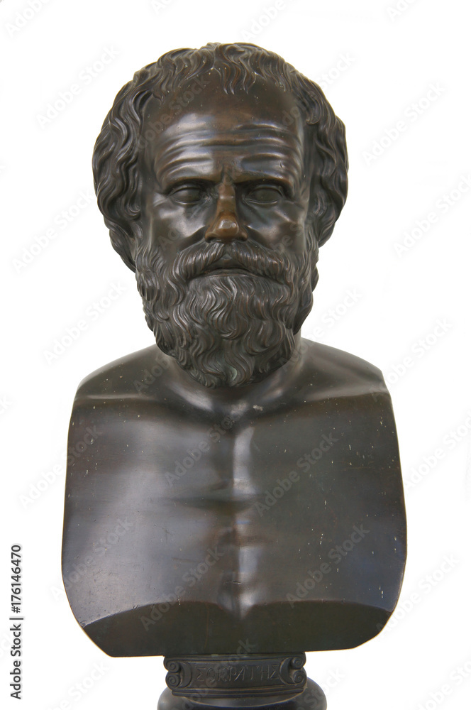 Bronze bust statue of ancient greek philosopher Socrates isolated Bronze bust statue of ancient greek philosopher Socrates isolated