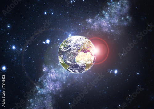 Fototapeta Naklejka Na Ścianę i Meble -  Planet Earth with stars. Elements of this image furnished by NASA