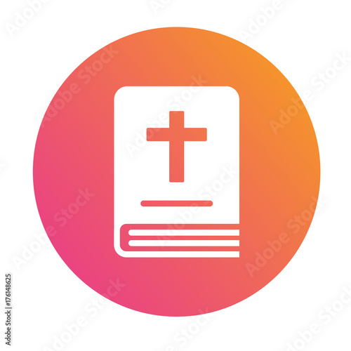 The isolated colorful gradient holy bible book icon