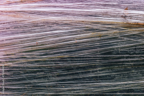 abstract plastic background Cellophane Creased plastic film texture