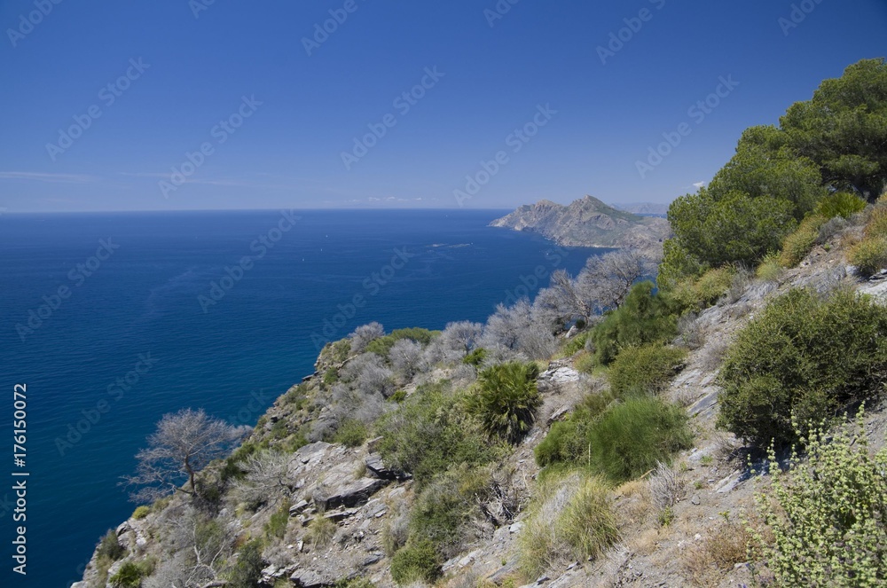 View on Mediterranean Sea in Murcia, Spain