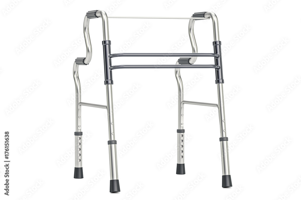 Walker, walking frame. 3D rendering Walker, walking frame. 3D rendering
