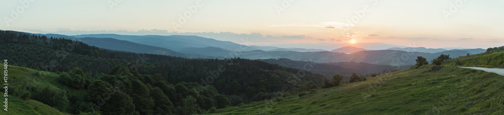 Mountain range panorama Mountain range panorama